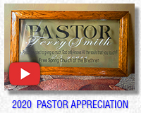 2020 Pastor Appreciation Month